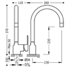 Grifo de cocina cromado Tres Top 114444