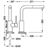 Grifo de cocina cromado Tres Top 162437