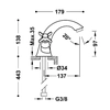 Grifo monomando para lavabo Tres Classic acero 24210201AC