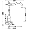 Grifo monomando para lavabo Tres Classic acero 24210801AC