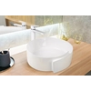 Grifo para lavabo alto Invena Dokos blanco/cromo BU-19-W02-V