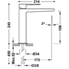 Grifo para lavabo cromado Tres Slim Exclusive alto 20210303