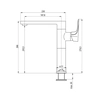 Grifo para lavabo de pie Deante Gardenia con caño rectangular - cromo/blanco BEG W630 - Además 5% DESCUENTO en el código DEANTE5