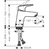 Grifo para lavabo Hansgrohe Logis 70 monomando 70 con vaciador Push-Open 71077000