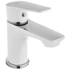 Grifo para lavabo Invena Dokos blanco/cromo BU-19-002-V