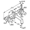 Grifo para lavabo Kludi New Waves 3-otworowa empotrado 571450530