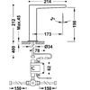 Grifo para lavabo sin contacto cromado exclusivo Tres Slim 20261320