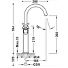 Grifo para lavabo XXL bimando Tres Montblanc 28380301AC