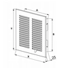 Griglia di ventilazione in metallo AWENTA VELITE grafite 14x21, MVZ4GR