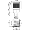 Grille pour eaux usées 105x105 / 50 mm siphon intelligent