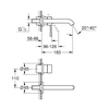 Grohe Essence håndvaskarmatur 2-otworowa enkeltgreb størrelse M, hård grafit, flowbegrænser 5,7 l/min., justerbar lufter, tud