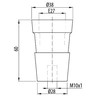 Halter OTE27-6 verschraubt aus schwarzem Bakelit