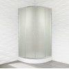 Halvcirkelformad duschkabin Duso 90x90x184 - frostat glas