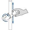 Hand shower holder for Deante rail (FI 22, 23, 24, 25 MM) Easy On