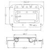 HANDLE FOR BOXES RECESSED 160X82 XLJ205 CHROME