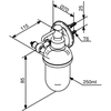 Handvat met Damixa Tradition zeepdispenser, chroom 37340.00