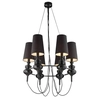 Hanging lamp black adjustable chandelier 6x40W Decoria Candellux 36-30576