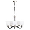 Hanging lamp black and white chandelier 5xE27 Schubert 35-74249