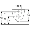 Hangtoilet Smyle Square diepe diepspoel,B35 cm,H33 cm,T49 cm, kort, Rimfree