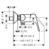 Hansgrohe Focus duschblandare E2 Enkelspak DN15, ytmontering krom 31960000