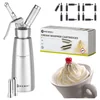 Hendi Whipped Cream Siphon 588017 Stainless Steel + Cartridges N2O 100 Pieces