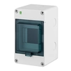 HERMETICA surface-mounted distribution board 1x4 modules N terminal smoked door IP65