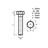 Hexagonal screw A2 M8*25mm