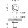 Hoekverbinding Tres chroom 200.183.01