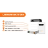 Högspänning staplat litiumbatteri för energilagringssystem 10.85KWH