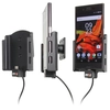 Holder for Sony Xperia XZ with built-in car charger for professional installation