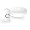 Honeywell Home DCR313N Wireless Doorbell,150 m,6 Melody white design. button