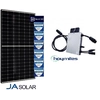 HOYMILES kit HM-350, JA SOLAR JAM60S20-HC 385W MR BF, mannelijke connector en eindkap