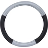 HR-imotion - Silver-black car steering wheel cover with a diameter of 38 centimeters