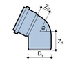 HT-Bogen 75x75/67 Sanitärasche