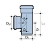 HT/PP tee 40x40x40/88 sanitary ash