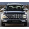 Hyundai Venue - Tiras cromadas Parrilla Cromada Parachoques ficticio Tuning
