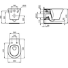 Ideal Standard Connect Air Aquablade® fali WC - rejtett rögzítéssel