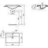 Ideal Standard Connect washbasin recessed into the countertop 58cm