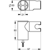 Ideal Standard Idalrain Soporte de ducha de pared cromado suave B9468AA