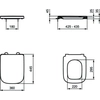 Ideal Standard I.LIFE B tualetes podu komplekts ar viegli aizveramu tualetes poda sēdekli