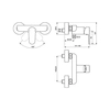 Ideal Standard Tyria brusearmatur sort/krom BC156HS