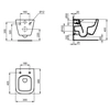 Ideális Standard I.LIFE S WC-csésze készlet lágyan záródó WC-ülőkével