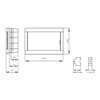 Įleistos 12 modulių paskirstymo plokštės (1x12) IP40 baltos durys „Viko Panasonic“