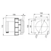 Inbouwstekker stekker 5 polen 63A 3P+N+PE recht 380V rode kleur IP67 6h CEE 100x100mm