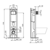 Inbouwtoiletframe + chromen knop Ideal Standard Eco E2332AA