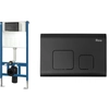 Inbouwtoiletset met Rea F Black knop - extra 5% KORTING met code REA5