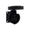 Industrial panel socket, straight 16A/3P 200V-250V /FE/ IP67 black F7.0153