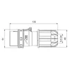 Industrial plug CEE plug 2 poly 24V 16A IP44