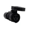 Industrial socket - portable 16A/3P 200V-250V /FE/ IP67 black F7.0149