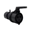 Industrial socket - portable 32A/3P 200V-250V /FE/ IP44 black F7.0148